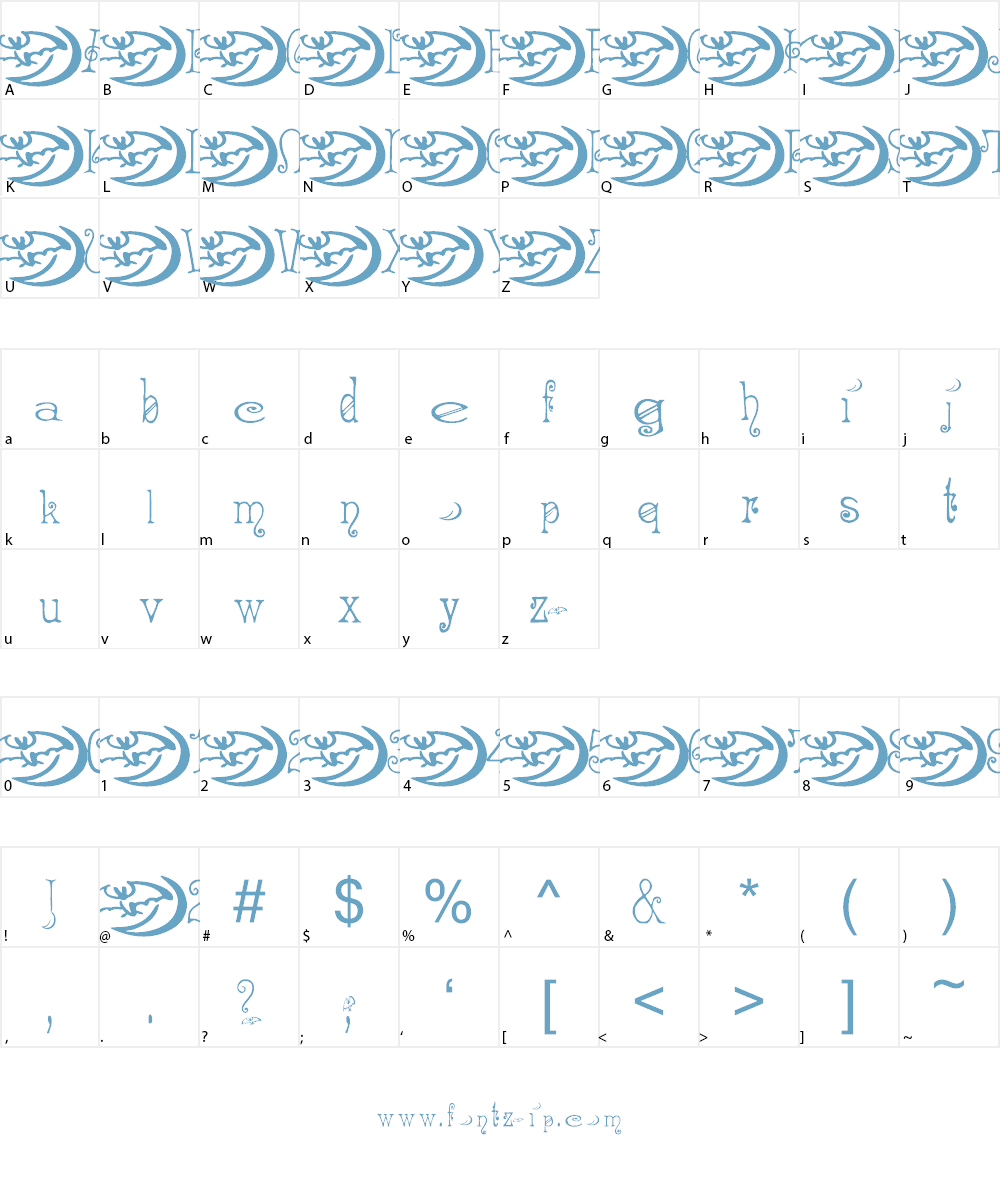 AEZ spooky Font Character